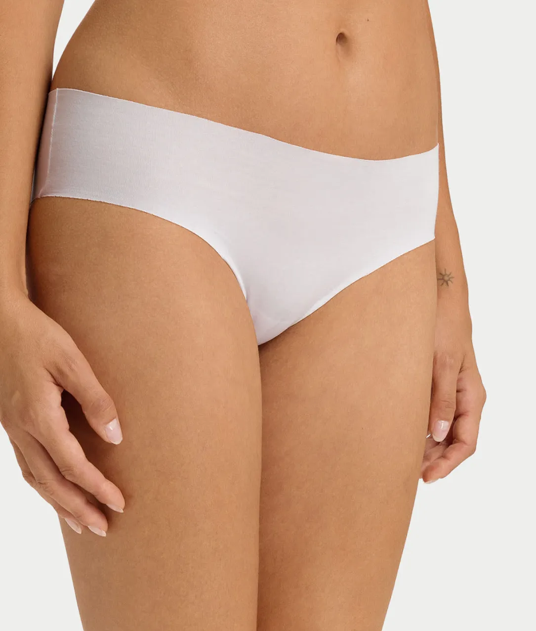 Invisible Cotton Cotton Blend High Cut Brief