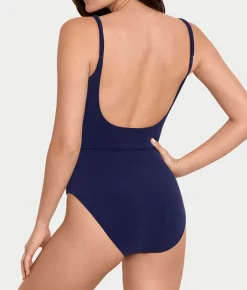 Kennedy Terry Belted One-Piece Swimsuit
