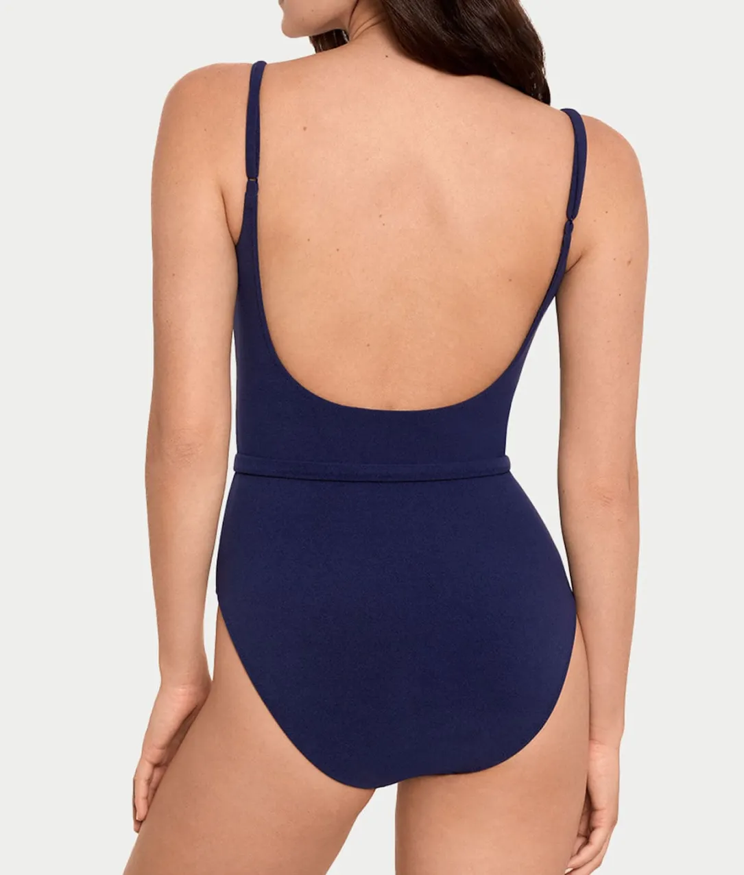 Kennedy Terry Belted One-Piece Swimsuit