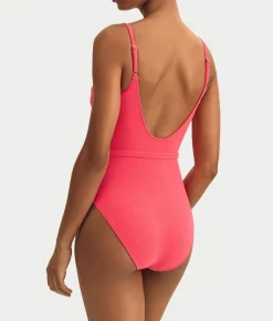Kennedy Terry Belted One-Piece Swimsuit