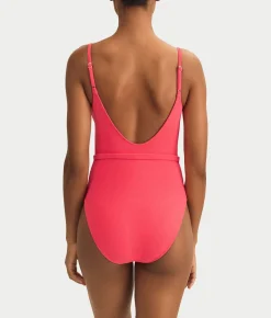 Kennedy Terry Belted One-Piece Swimsuit