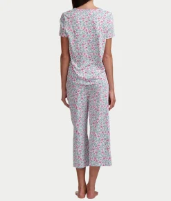 KN Cool Scoop Neck Tee Knit Capri Pajama Set