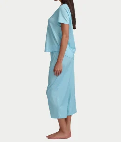 KN Cool Scoop Neck Tee Knit Capri Pajama Set