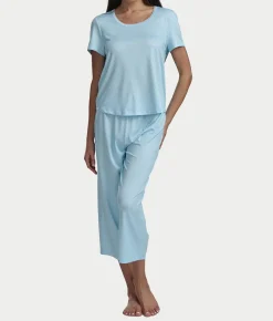KN Cool Scoop Neck Tee Knit Capri Pajama Set