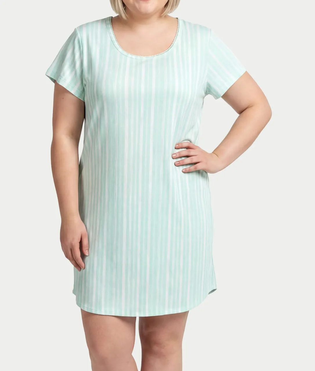 KN Cool Square Neck Knit Sleep Shirt