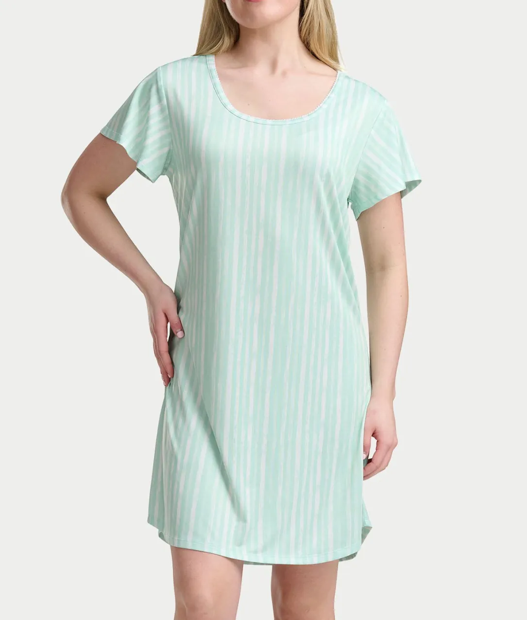 KN Cool Square Neck Knit Sleep Shirt