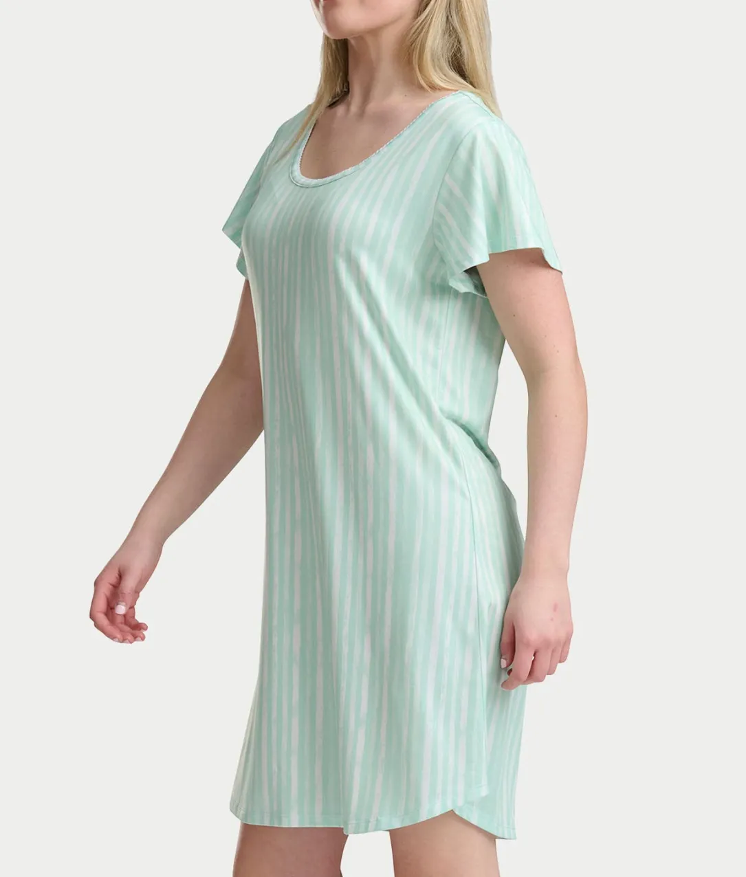 KN Cool Square Neck Knit Sleep Shirt