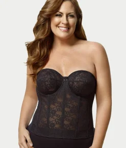Lace Strapless Longline Bra