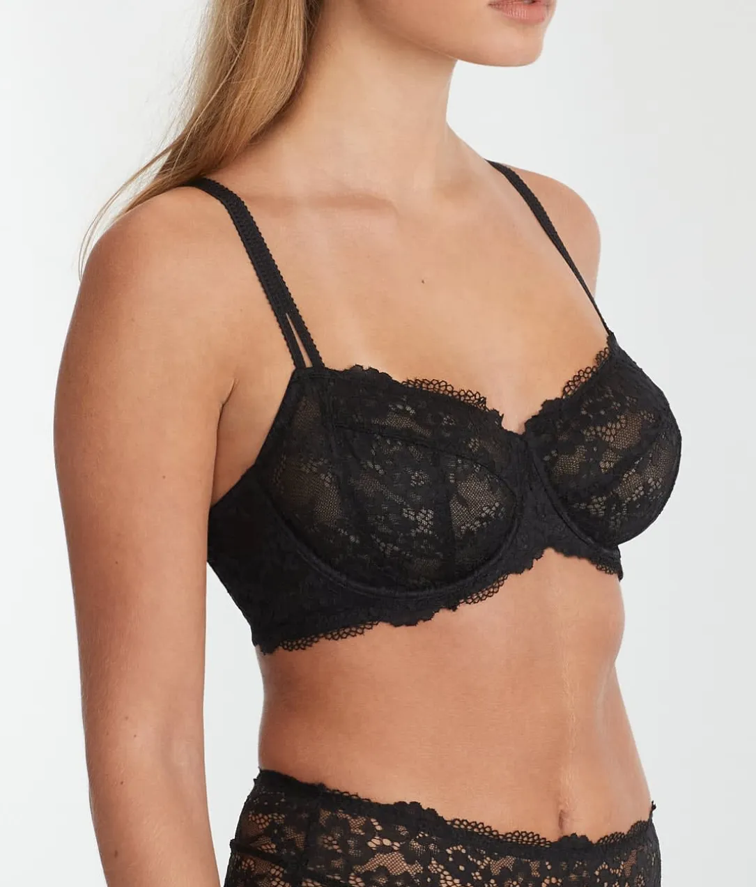 Lace Unlined Side Support Bra