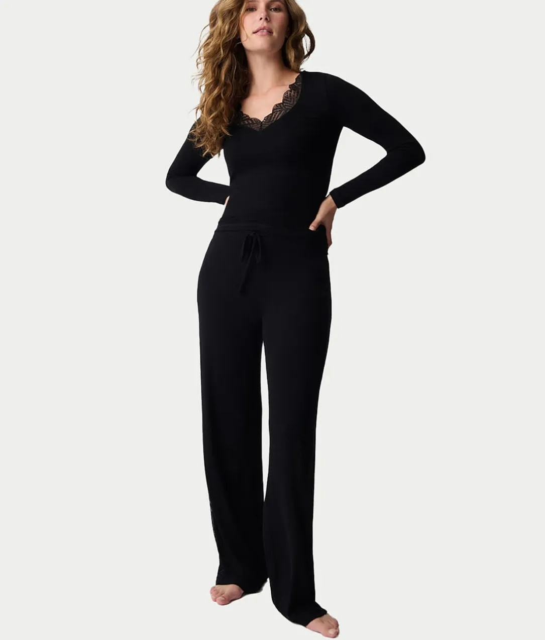 Lacey Basics Knit Pajama Set
