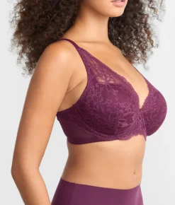 Lightly Lined Lace Plunge Bra