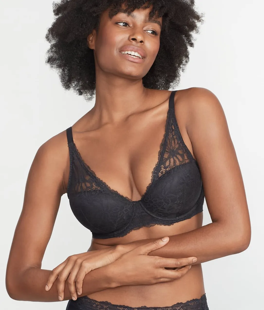Lightly Lined Lace Plunge Bra