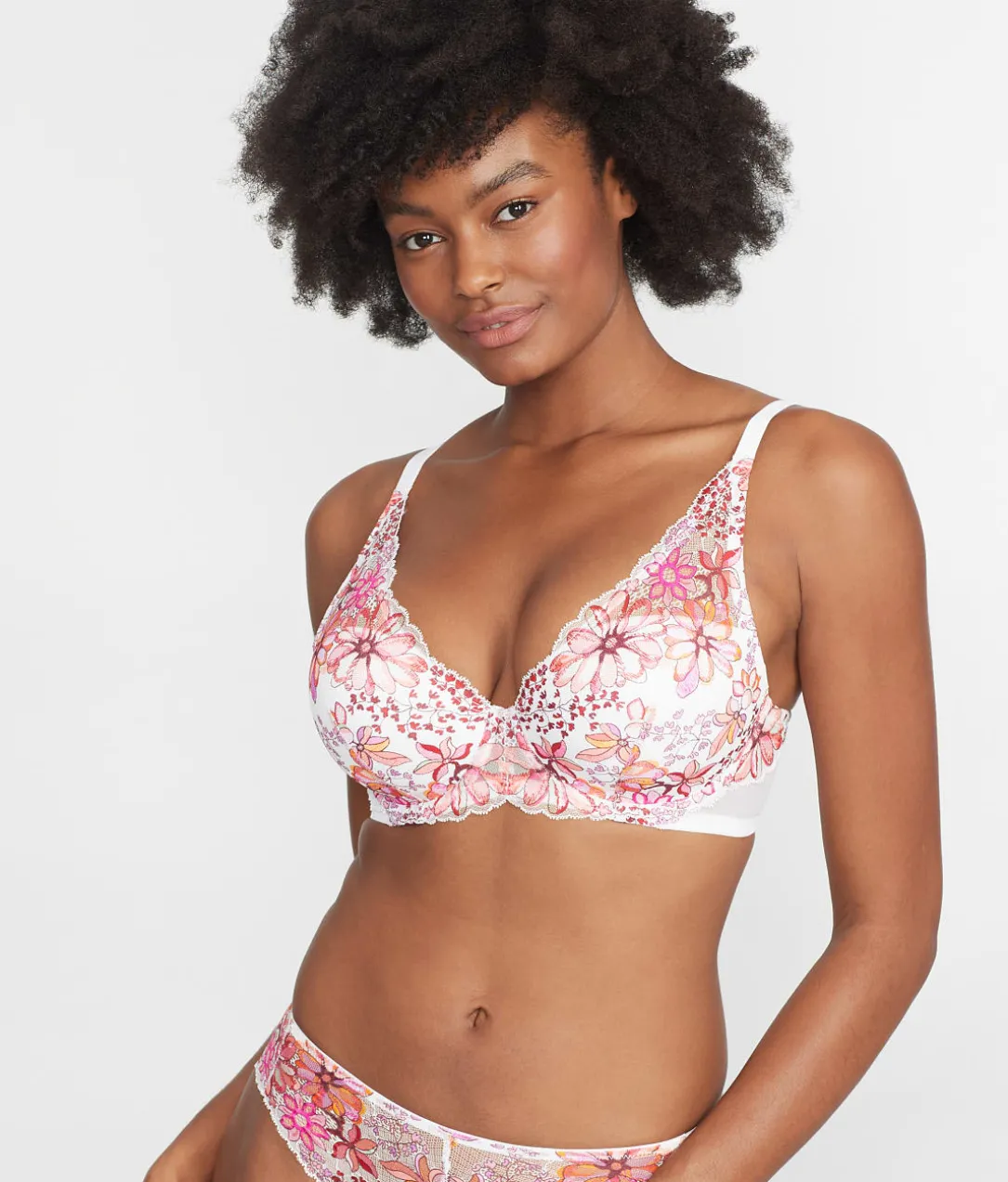 Lightly Lined Lace Plunge Bra