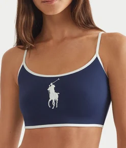 Logo Icons Crop Cami Bikini Top