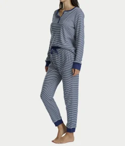 Long Sleeve Rib Henley Jogger Set