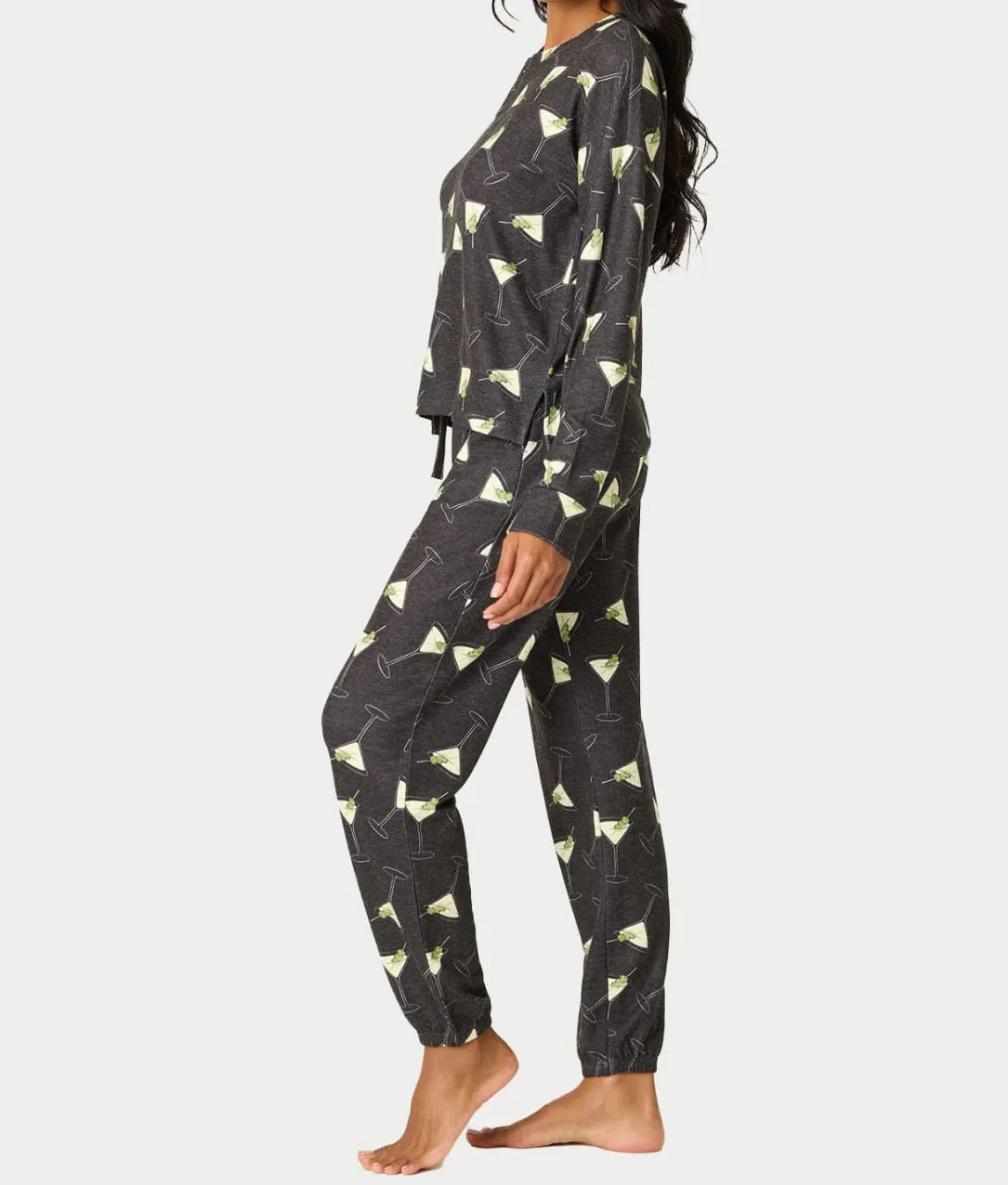 Merrier With A Martini Knit Pajama Set