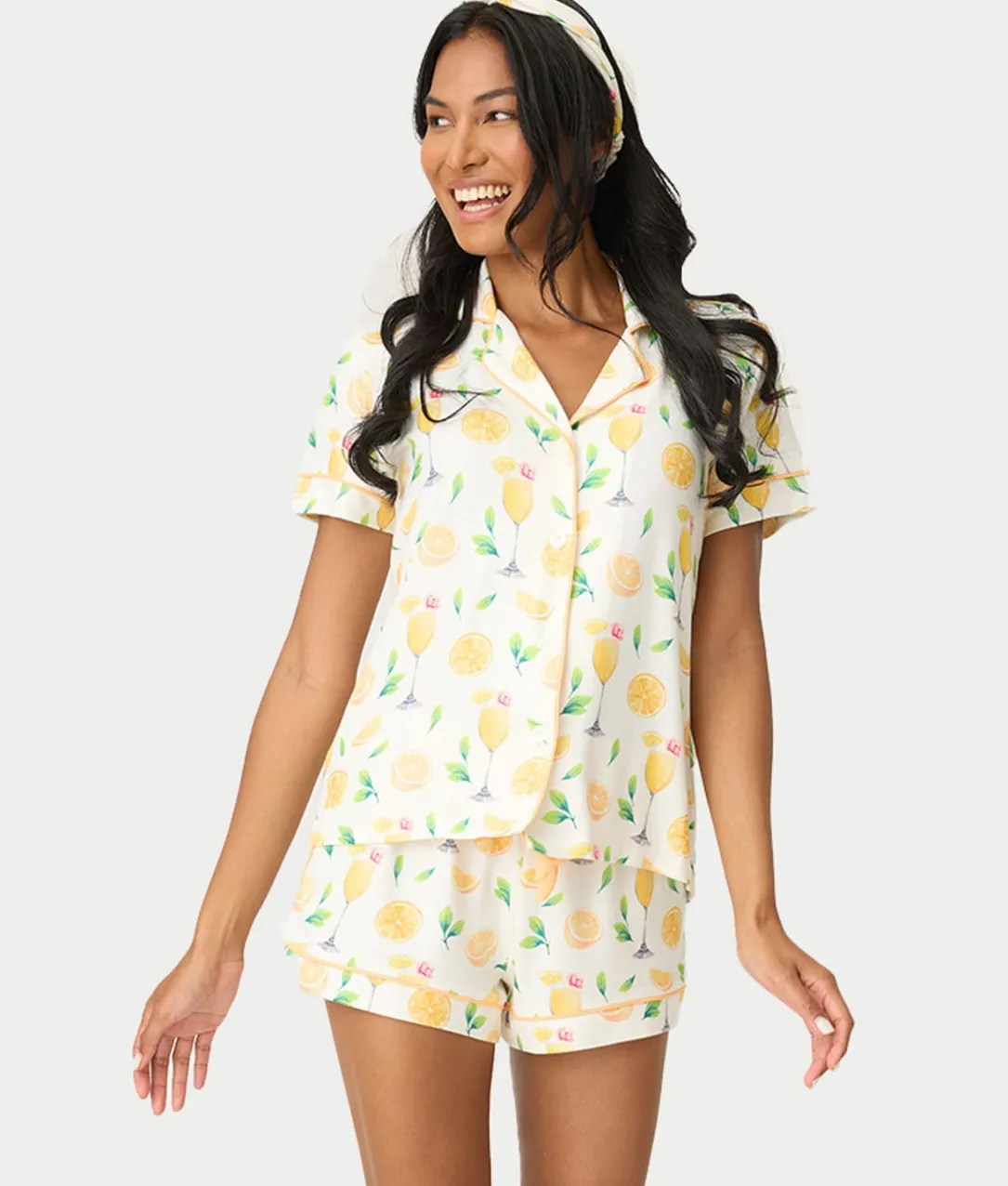 Mimosa Me Drink 3-Piece Knit Pajama Set