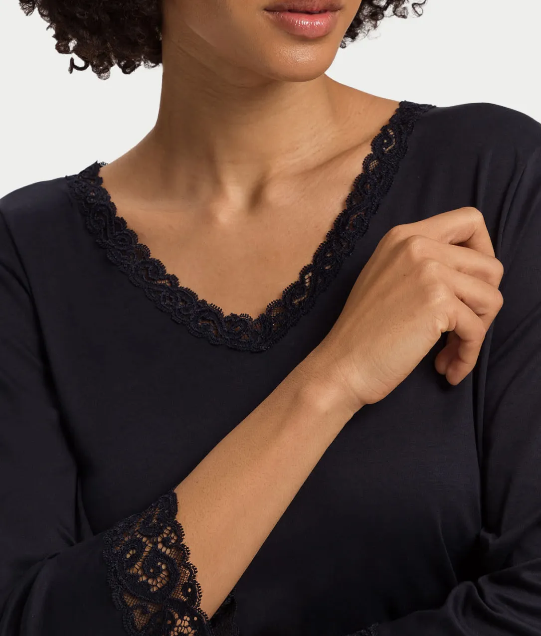 Moments Lace Trim Cotton Nightgown