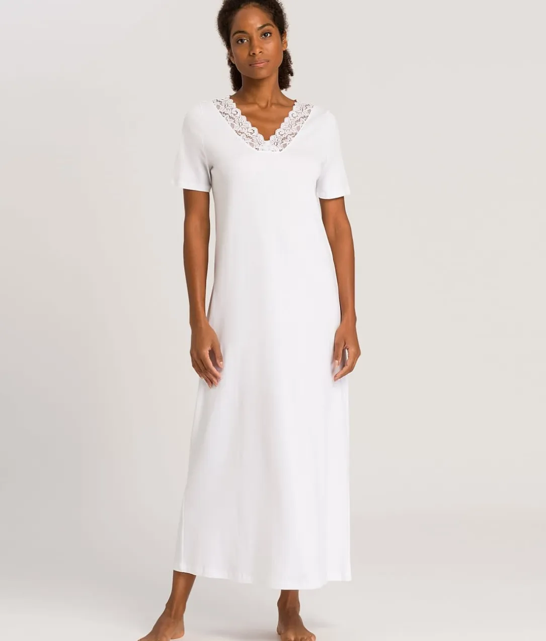 Moments Lace Trim Cotton Nightgown