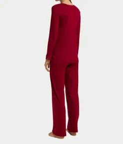 Moments Lace Trim Cotton Pajama Set