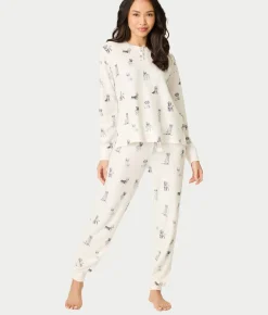 My Dog Is My Valentine Thermal Knit Pajama Set