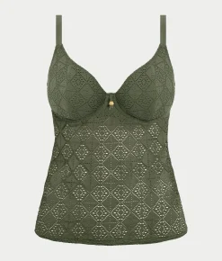 Nomad Nights Underwire Plunge Tankini Top