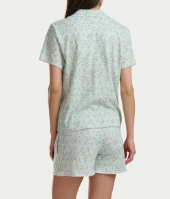 Notch Collar Knit Short Pajama Set