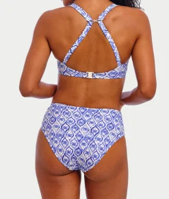 Ocean Breeze High Apex Bikini Top