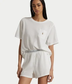 Oxford Knit Pajama Shorts Set