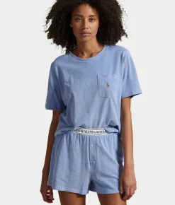 Oxford Knit Pajama Shorts Set