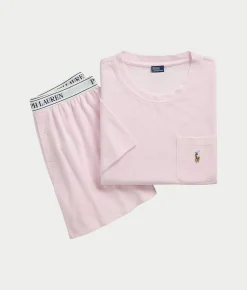 Oxford Knit Pajama Shorts Set
