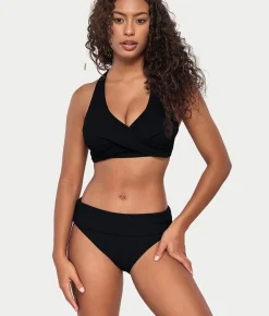 Pacifica Hannah Fold-Over High-Waist Bikini Bottom