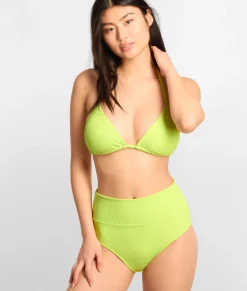 Pacifica Hannah Fold-Over High-Waist Bikini Bottom