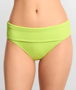 Pacifica Hannah Fold-Over High-Waist Bikini Bottom