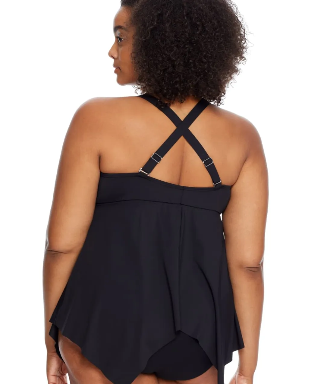 Plus Size Eco Onyx Sharkbite Underwire Tankini Top