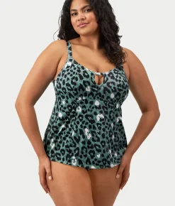 Plus Size Jungle Bay Tankini Top
