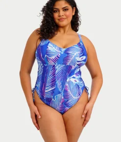 Plus Size Maluku Island Wire-Free One-Piece Swimsuit