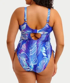 Plus Size Maluku Island Wire-Free One-Piece Swimsuit