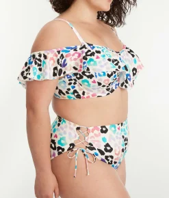 Plus Size Party Bay Ruffle Underwire Bikini Top