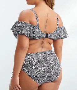 Plus Size Pebble Cove Ruffle Underwire Bikini Top