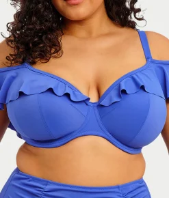 Plus Size Plain Sailing Bardot Bikini Top
