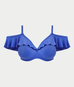 Plus Size Plain Sailing Bardot Bikini Top