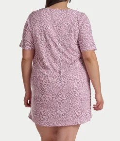 Plus Size Romantic Fields Elbow-Length Sleep Shirt