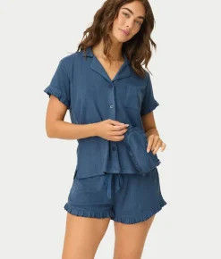 Pointelle Essentials 3-Piece Knit Pajama Set