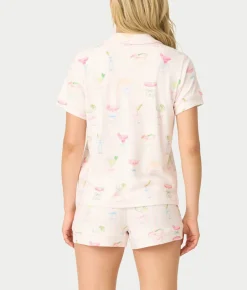Pretty Punch Cocktail 3-Piece Knit Pajama Set
