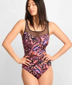 Retro Butterfly Frascati Slimming One-Piece