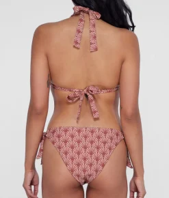 Ring-Front Triangle Halter Bikini Top
