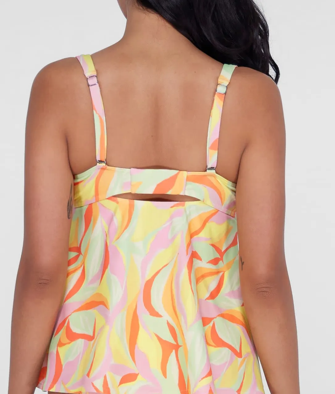 Ring-Front Underwire Tankini Top
