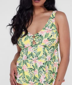 Ring-Front Underwire Tankini Top