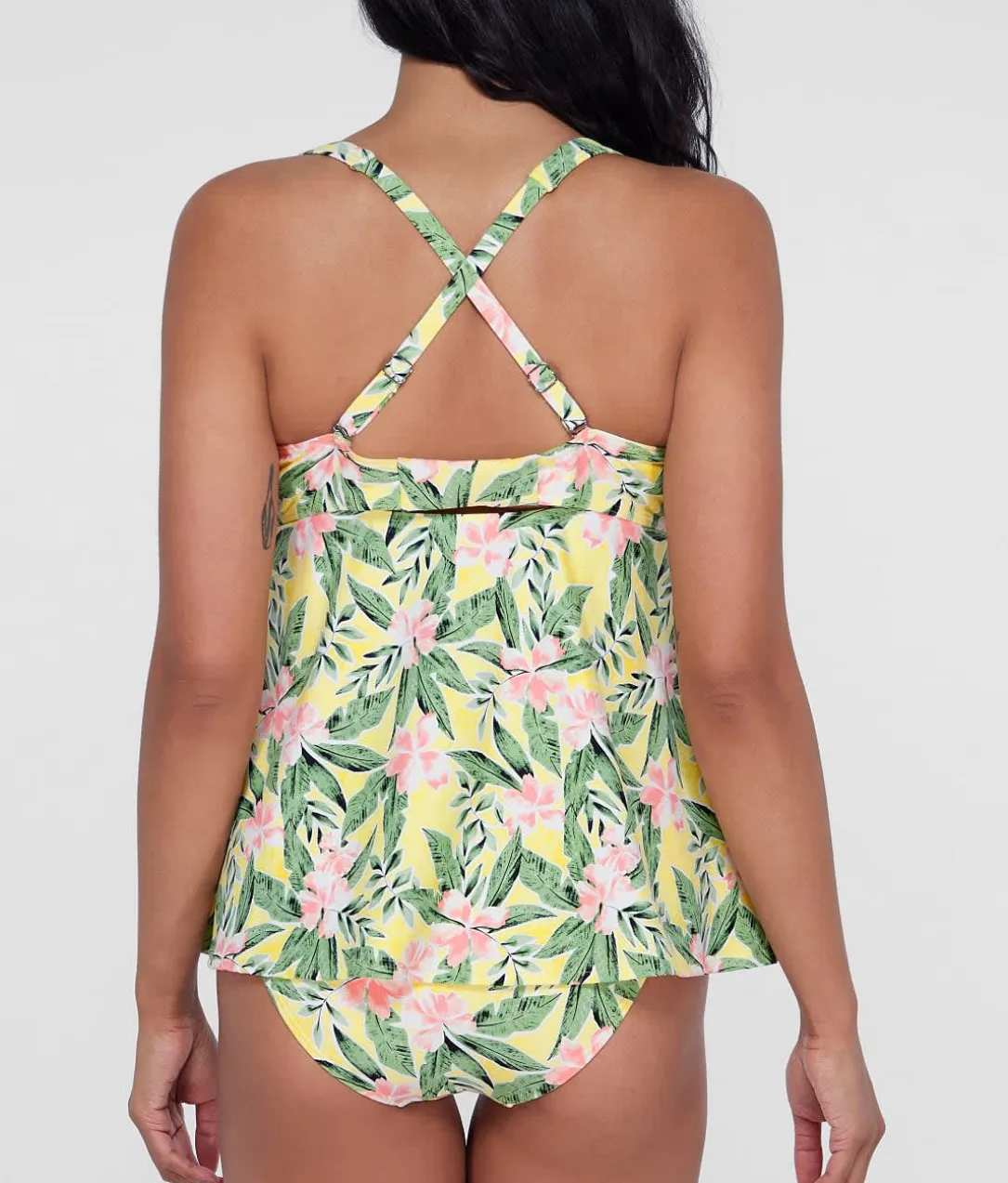 Ring-Front Underwire Tankini Top